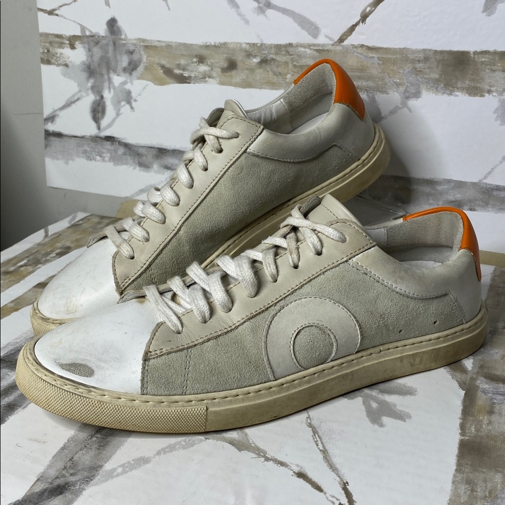 Oliver Cabell Low 1 Marsala Distressed Sneakers - Picture 2 of 7